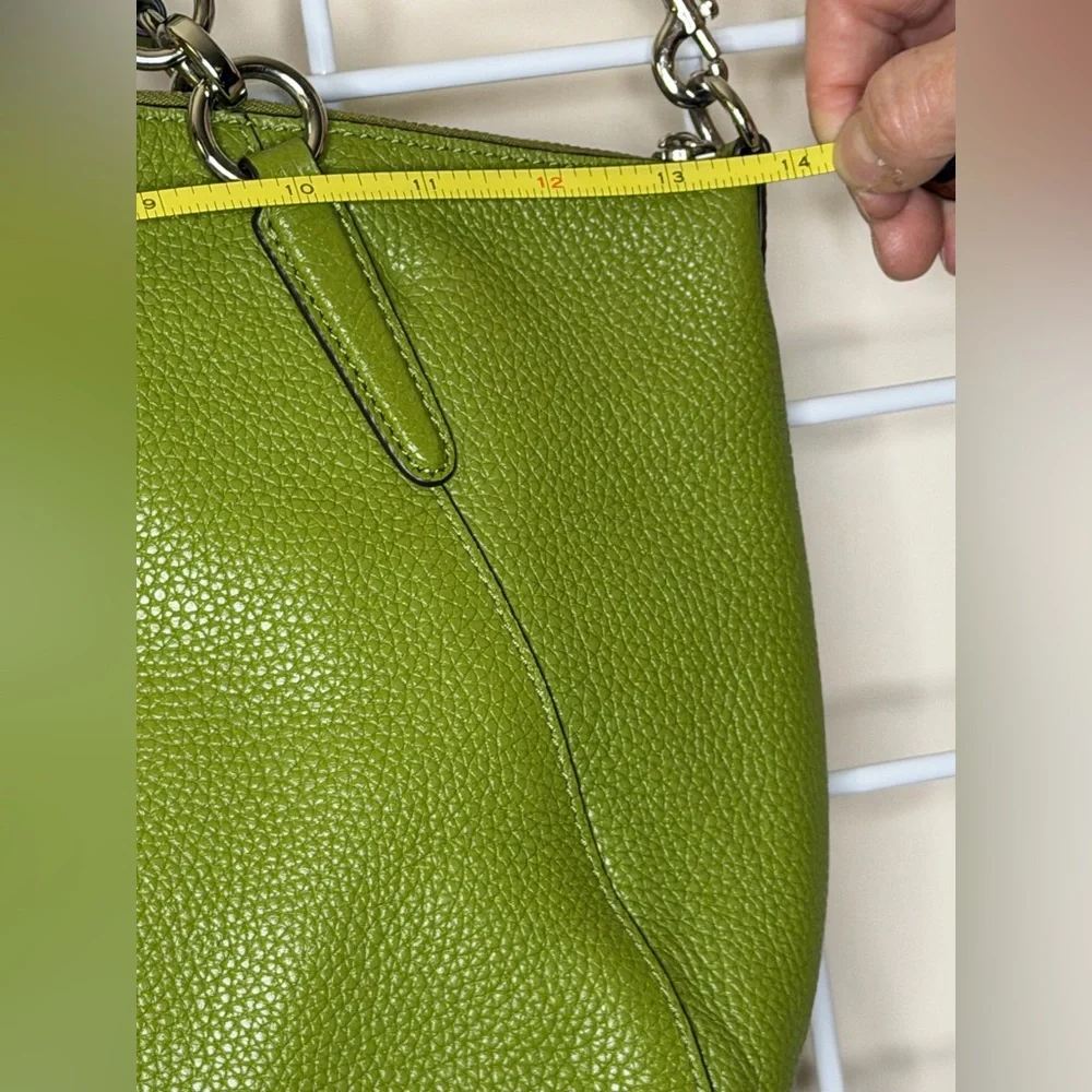 Coach Moss Green Leather Shoulder Bag - Picture 7 of 11